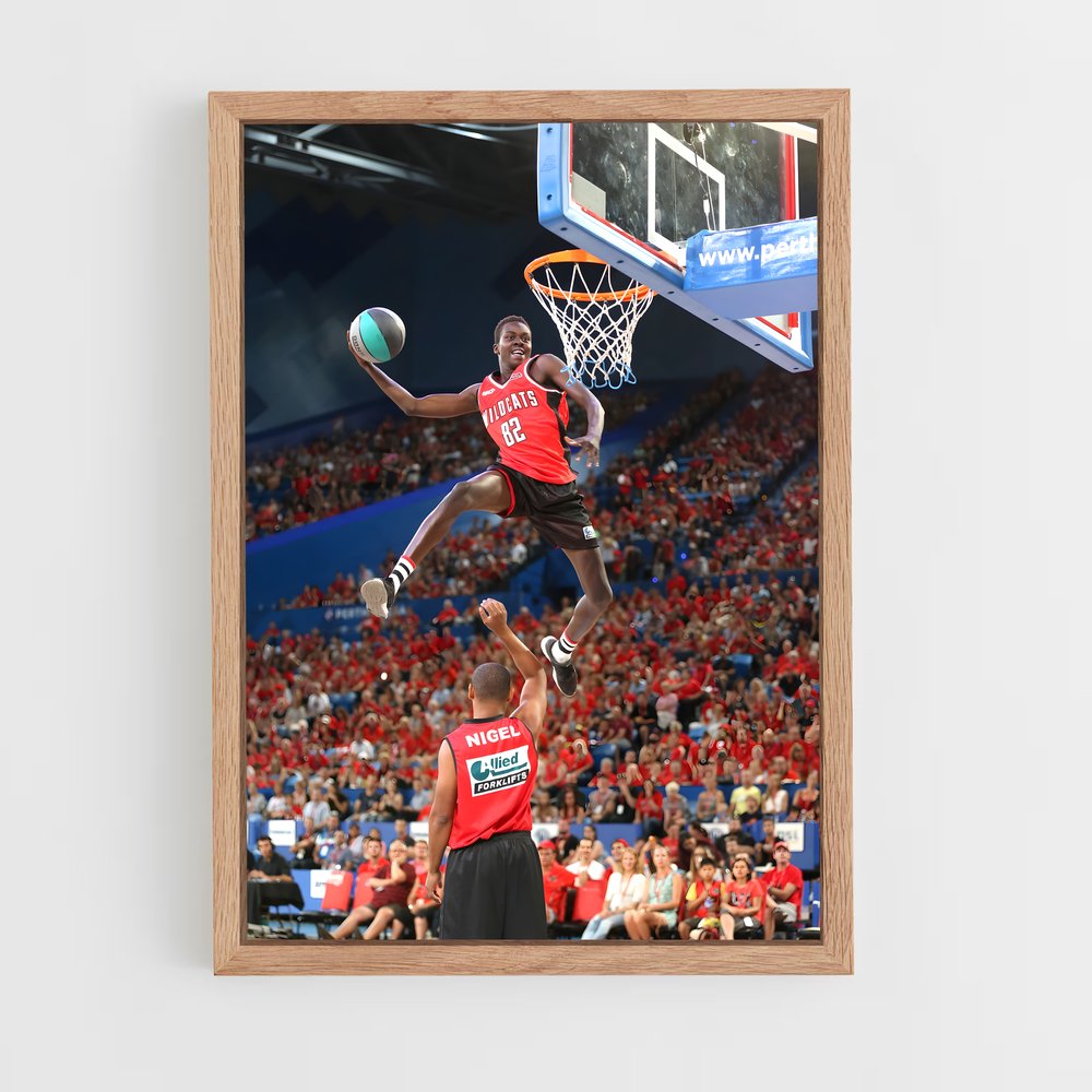 Poster Saut Sauvage – affiche Basketball (vue 4)